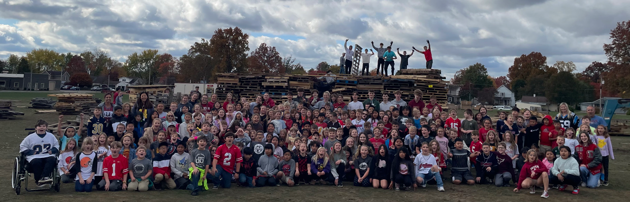 East Elementary Students visit the Bonfire